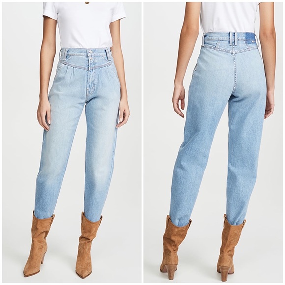 MOTHER Superior The Pleated Poplar Leg Jeans Straight Leg Size 27 - Picture 1 of 10